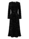Shop Post Meridiem Sequin-embellished Velvet Midi Dress