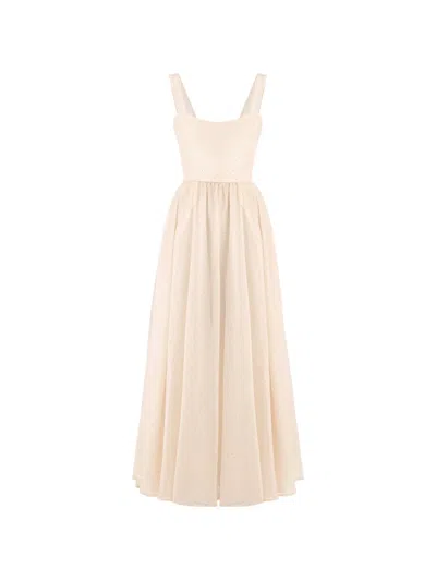 Post Meridiem Sleeveless Maxi Dress In Neutral