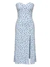 Post Meridiem Slit Corset Midi Dress