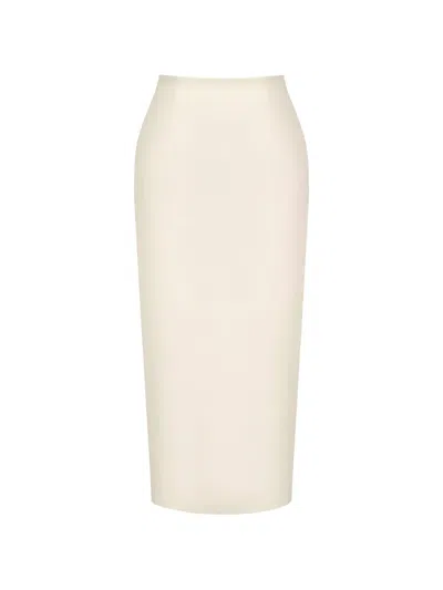 Post Meridiem Straight Maxi Skirt In Neutral