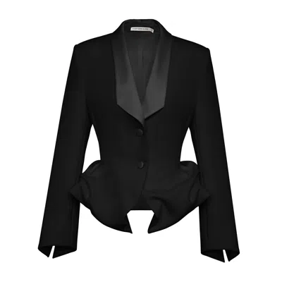 Post Meridiem Peplum Jacket In Black