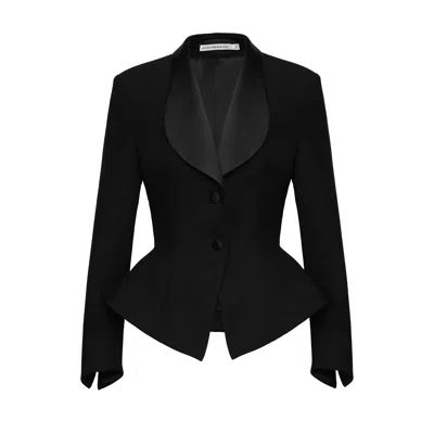 Post Meridiem Peplum Jacket In Black