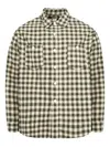 Post O'alls St Louis Checked Shirt In Gray