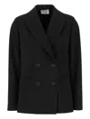 Post Scriptum Double-breasted Blazer In Black