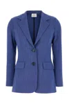 Post Scriptum Two-button Linen Blazer In Blue