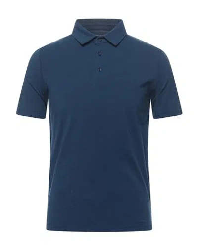 Post Scriptum Man Polo Shirt Midnight Blue Size S Cotton, Elastane In Blue