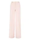 Post Scriptum Pinstripe Wide-leg Trousers In Pink