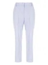 Post Scriptum Pinstriped Trousers In Blue