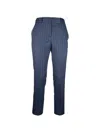 Post Scriptum Pinstripe-pattern Tailored Trousers In Blue