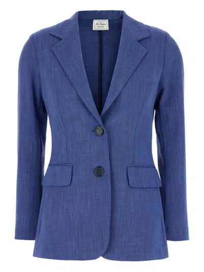 POST SCRIPTUM TWO-BUTTON LINEN BLAZER