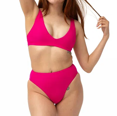 Post Swim Jen Top In Powerful Pink