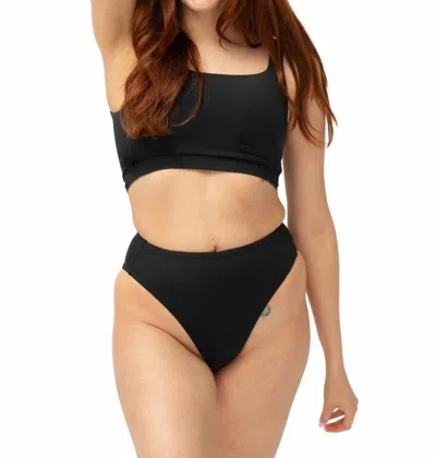 Post Swim Kim Top In Brave Black In Multi