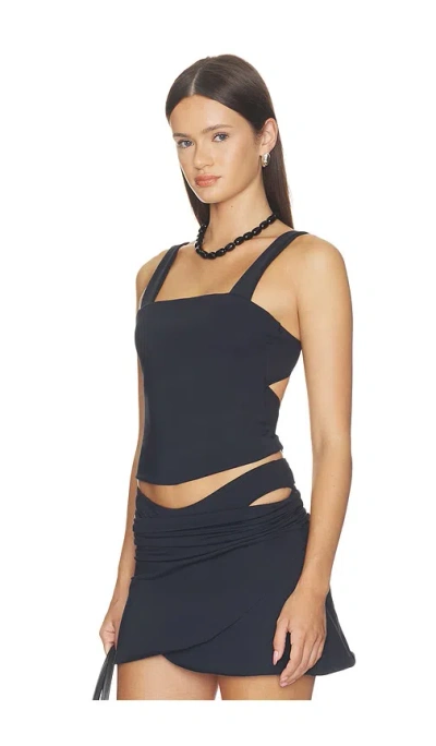 Post Swim Lynn Tankini Top In Brave Black