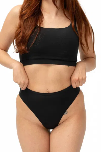 Post Swim Tam Bottom In Brave Black
