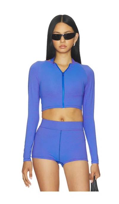 Post Swim X The Chemo Club Melanie Rashguard In Hot Girl Stripe