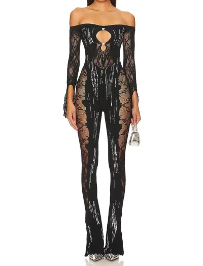 Poster Girl Adella Shapewear Off The Shoulder Jumpsuit In Black