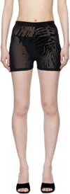 Poster Girl Black Knockout Zebra Print Shorts In Black Zebra