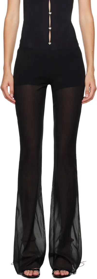 Poster Girl Black Lace-up Back Trousers