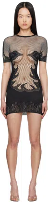 Poster Girl Black Pin Up Minidress In Black
