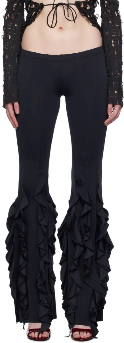 Poster Girl Black Rhonda Trousers In Pitch Black