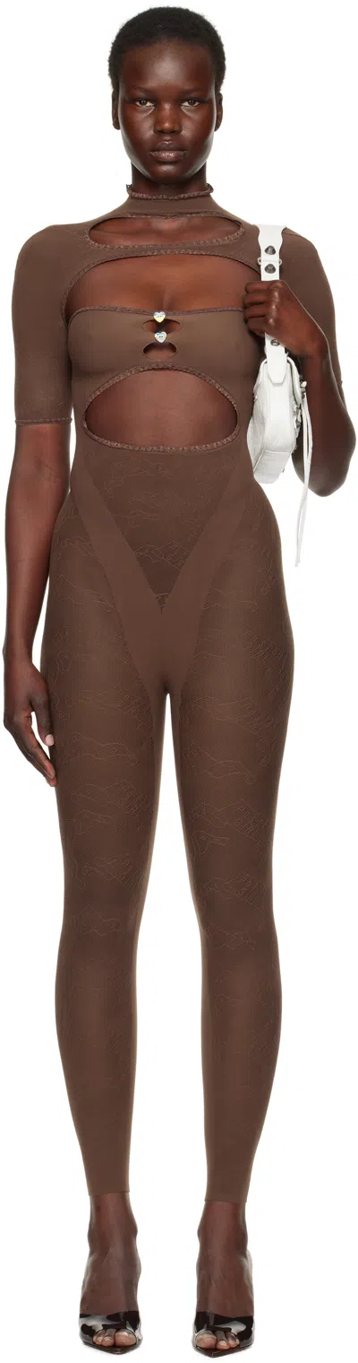 Poster Girl Brown Vanderhoof Jumpsuit In Old Money Brown