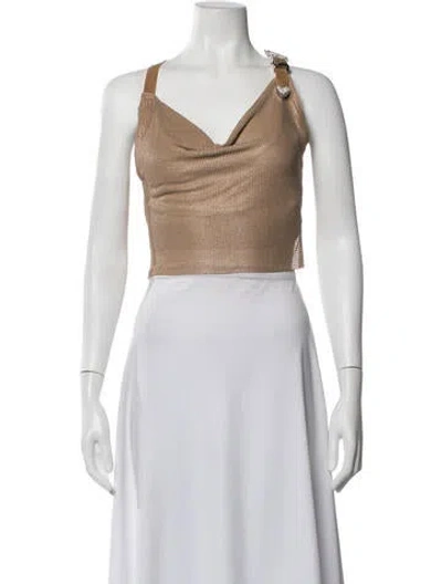 Pre-owned Poster Girl Cowl Neck Sleeveless Top In Neutrals