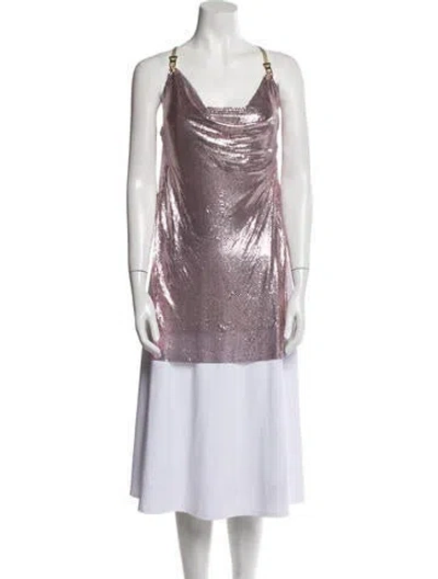 Pre-owned Poster Girl Cowl Neck Sleeveless Tunic In Silver