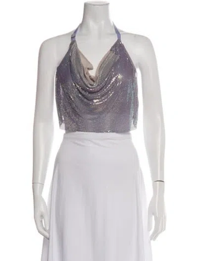 Pre-owned Poster Girl Halterneck Sleeveless Crop Top