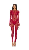 Poster Girl Hen Jumpsuit In Red