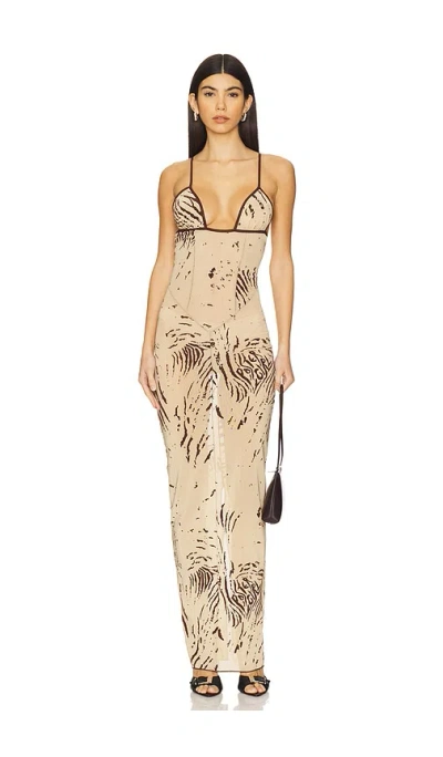 Poster Girl Maxikleid Hun In Beige