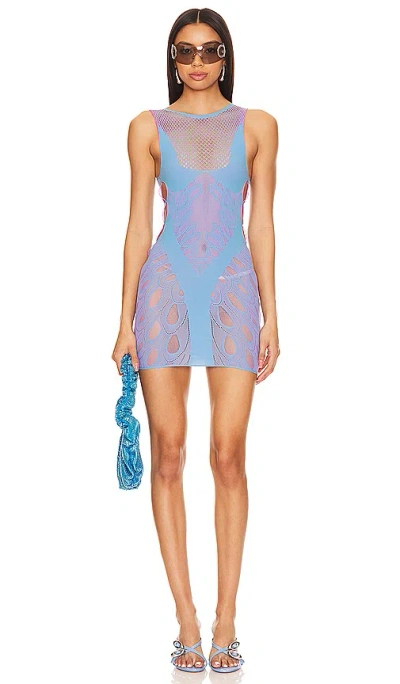Poster Girl Juliet Dress In Crypto Blue