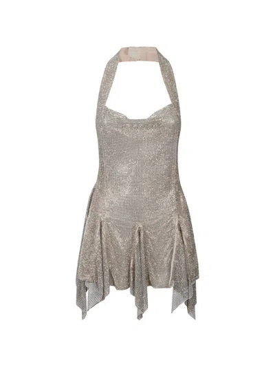 Poster Girl Munroe Mojito Halter Embellished Dress In Metallic