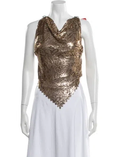 Pre-owned Poster Girl Printed Cowl Neck Top W/ Tags In Multi