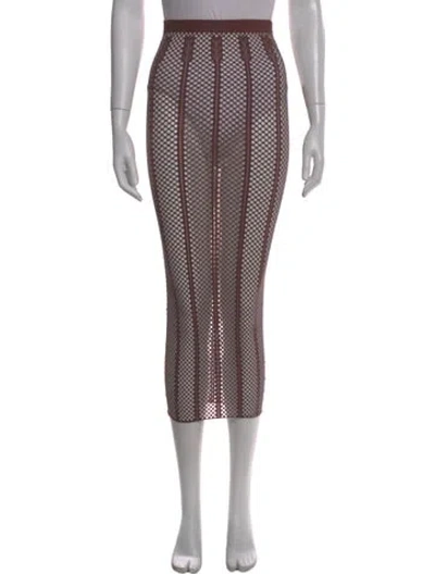 Pre-owned Poster Girl Printed Midi Length Skirt In Multi