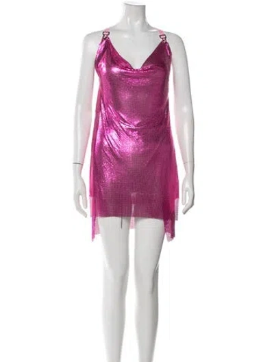 Pre-owned Poster Girl Printed Mini Dress In Pink