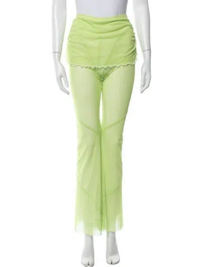 Pre-owned Poster Girl Printed Wide Leg Pants In Green