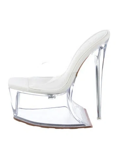 Pre-owned Poster Girl Pvc Mules In Silver