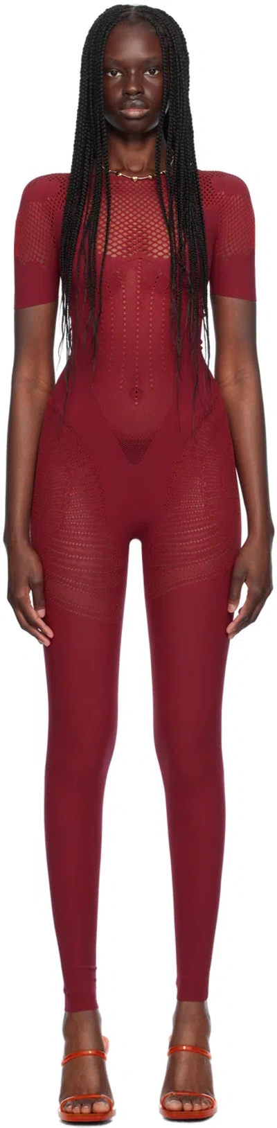 Poster Girl Red Semi-sheer Jumpsuit