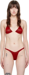 Poster Girl Red Team Bikini Top In Red Card