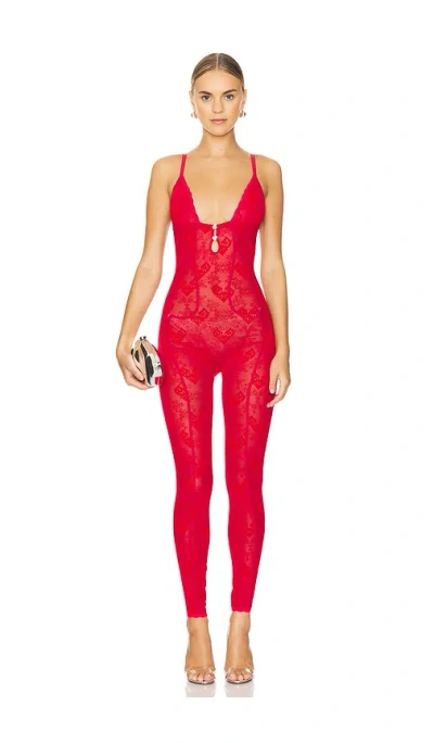 Poster Girl Scarlett Jumpsuit In Red