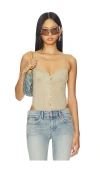 Poster Girl Sheer Gloss Bodysuit In Brown