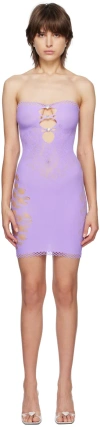 Poster Girl Ssense Exclusive Purple Coco Minidress In Violet Tulip