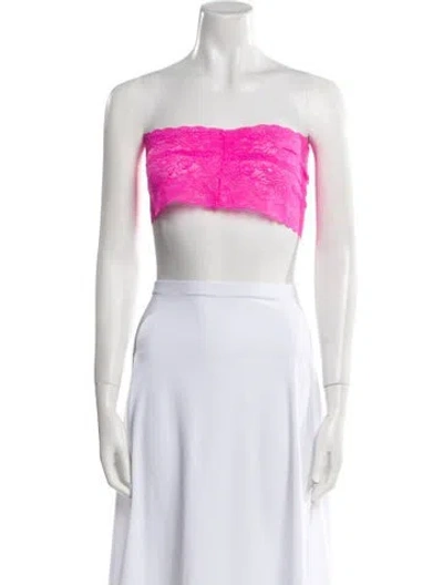 Pre-owned Poster Girl Strapless Crop Top In Purple