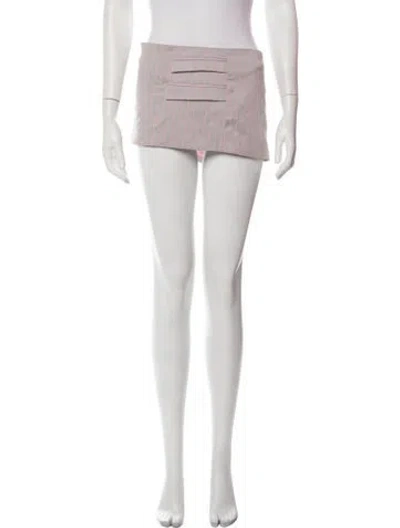 Pre-owned Poster Girl Striped Mini Skirt In Grey