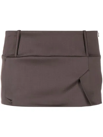 Poster Girl Suzan Micro Mini Skirt In Brown