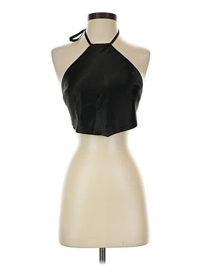 Pre-owned Poster Girl Tank Top Black Halter Neckline Tops