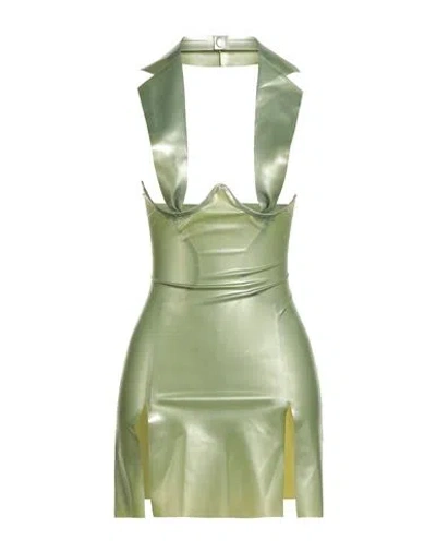 Poster Girl Woman Mini Dress Light Green Size M Latex