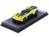 Postercars Aston Martin Valkyrie Lime Essence Yellow Metallic With Black Top "hypercar League Collection" 1/64