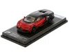 Postercars Bugatti Chiron Supersport Italian Red And Nocturne Black "hypercar League Collection" 1/64 Diecast M