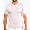 Postmarc 3-button Knit Polo Shirt In Mauve